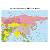 Радиолюбительская карта Азии «Radio Amateur Map of Asia». Размер 100х70см