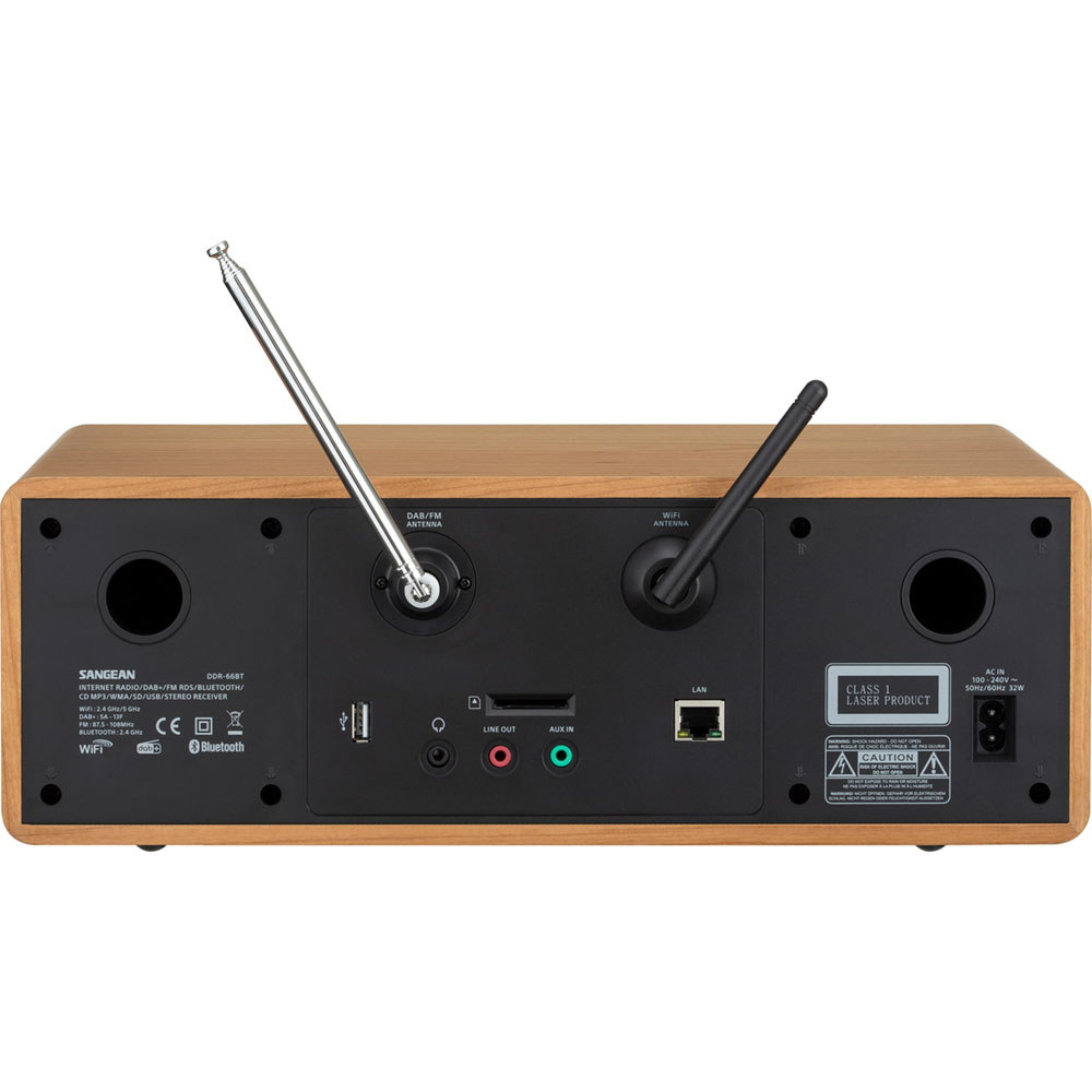 Sangean DDR-66BT Walnut DAB+ /FM-RDS интернет радиоприемник