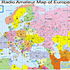 Радиолюбительская карта Европы. Размер карты 100х70см. УКВ квадраты