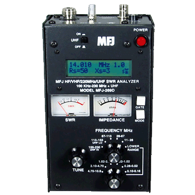 MFJ-269D антенный анализатор, 0.28-230 МГц, 415-470 МГц. Предзаказ 4-6 недели!