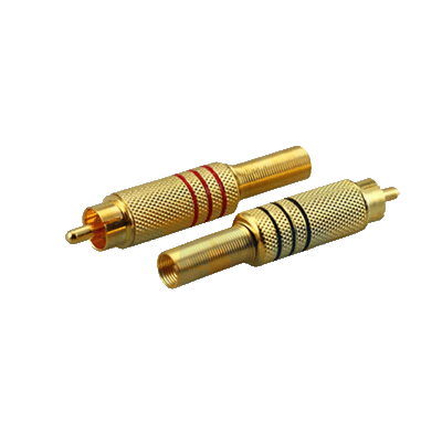 R-115  Gold Разъем RCA вилка, металл, пайка