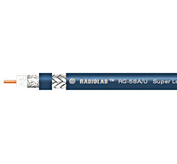 RG-58 A/U blue Radiolab Коаксиальный кабель 50 ом, сплошная жила, оптовая цена за 1 метр, заказ от 100 метров. .