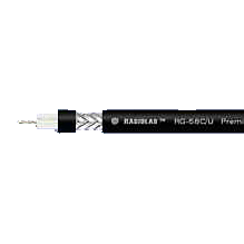 RG-58 C/U black Radiolab Коаксиальный кабель, оптовая цена за 1 метр, заказ от 100 метров.