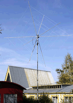 RQ-25E антенна двойной QUAD ЕЖ 20-10 м.