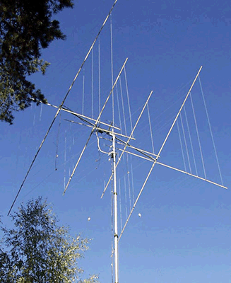 RQ-33J антенна облегчененный 4 эл  QUAD 20,15,10 м.