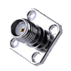 S-2454  разъем SMA, приборный с фланцем 4 отв., розетка , под  пайку