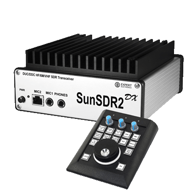 SunSDR2 DX + панель E-Coder 2- КВ/УКВ SDR трансивер.