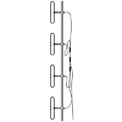 TC120D4-9 Коллинеарная дипольная антенна 108–136 МГц