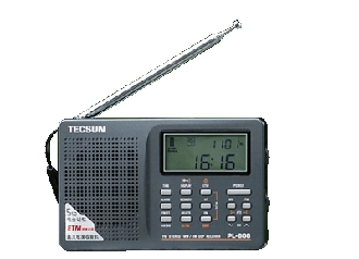 Tecsun PL-606 цифровой радиоприемник с большим дисплем. FM/AM КВ/УКВ..